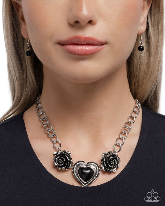 Be My Forever Black pendant necklace, alternate view