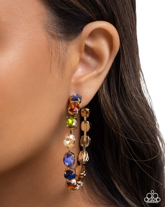 Grand Finale Glitz Multi hoop earrings, alternate view