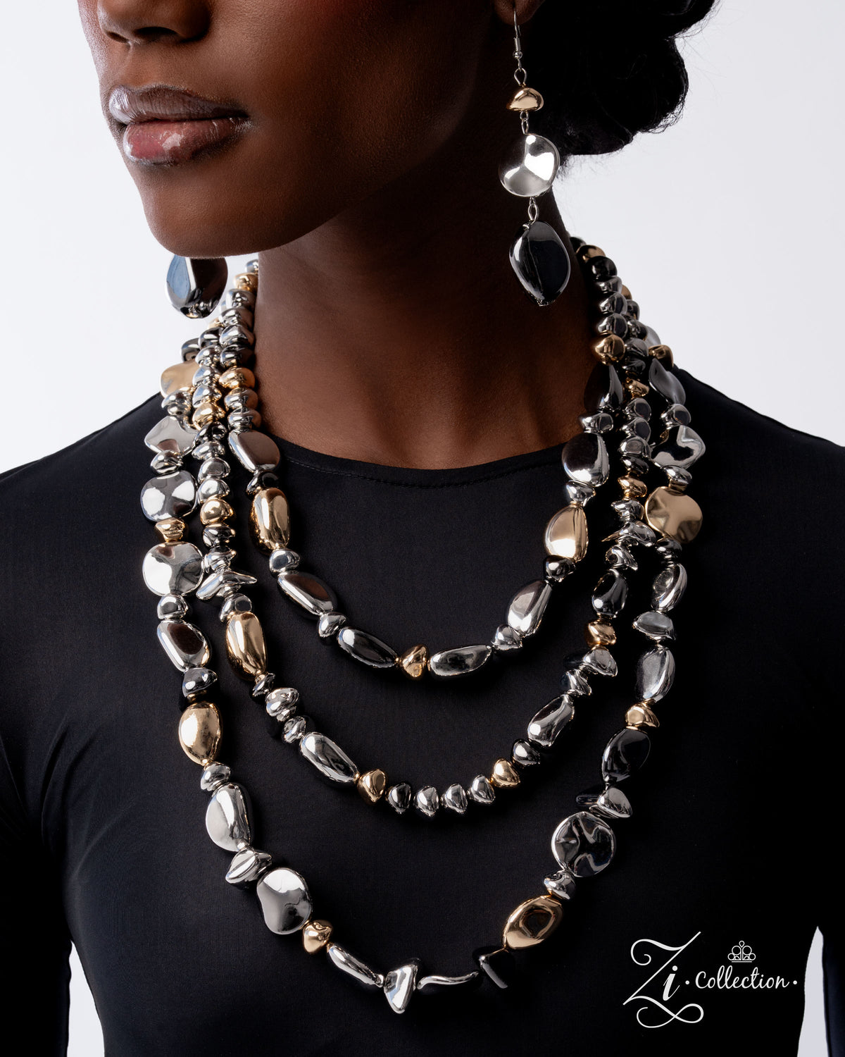 Open-Minded | Layered Mixed-Metal Statement Necklace - photo 2