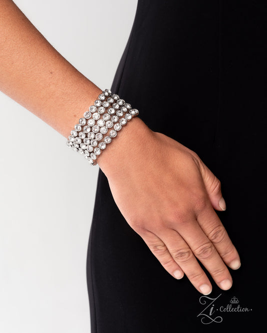 Modest Moment White stretch bracelet, alternate view