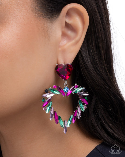 Memorable Marquise Multi post earrings, alternate view