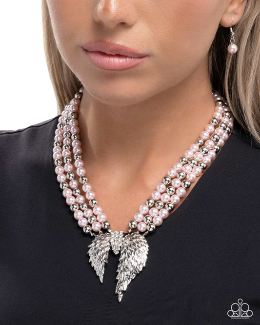 Angelic Ardor Pink pendant necklace, alternate view