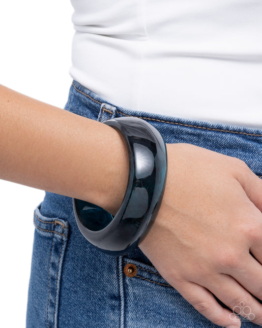 Eye-Catching Evening Blue cuff bracelet, alternate view