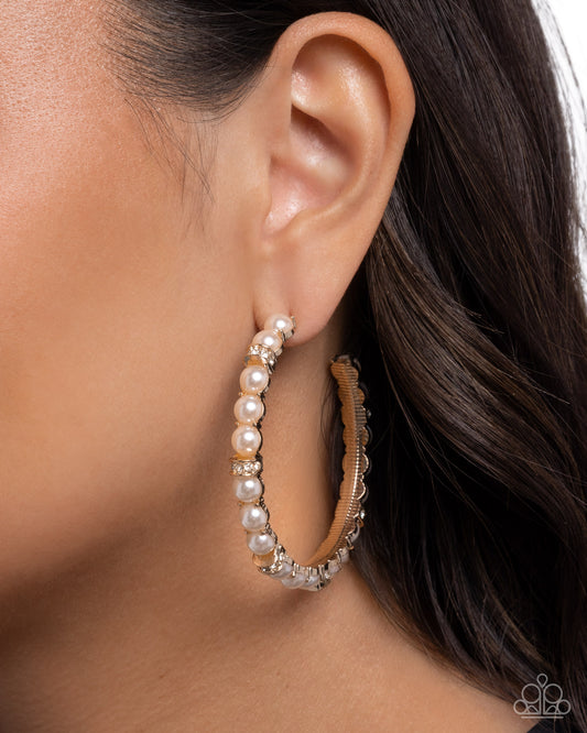 Classical Ballet Gold hoop earrings, alternate view