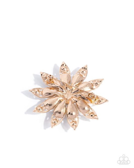 Timeless Tribute Gold brooch, alternate view