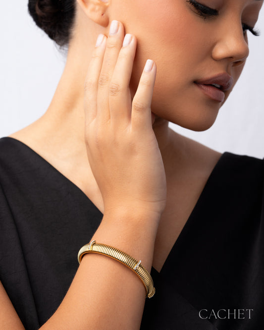 Belisse 18k Gold statement bracelet, additional view 3