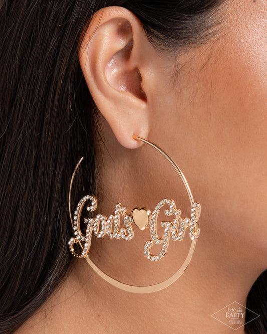 Shine with Purpose Gold hoop earrings, alternate view