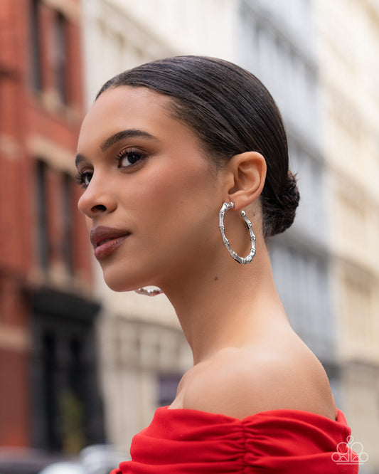 Custom Confidence Silver hoop earrings, additional view 3
