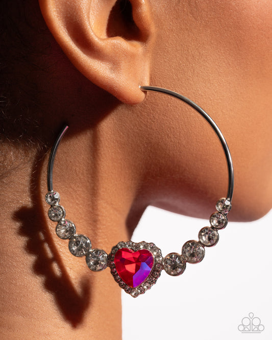 Courting Confidence Pink hoop earrings, alternate view