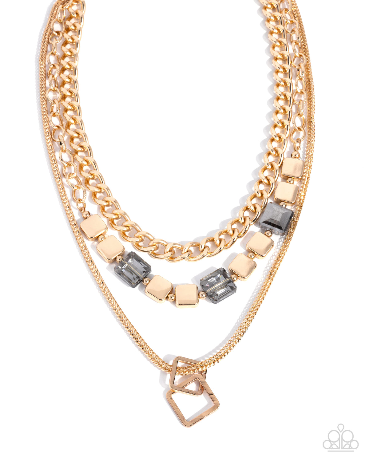 Titan Tapestry - Multi | Layered Geometric Necklace - photo 1