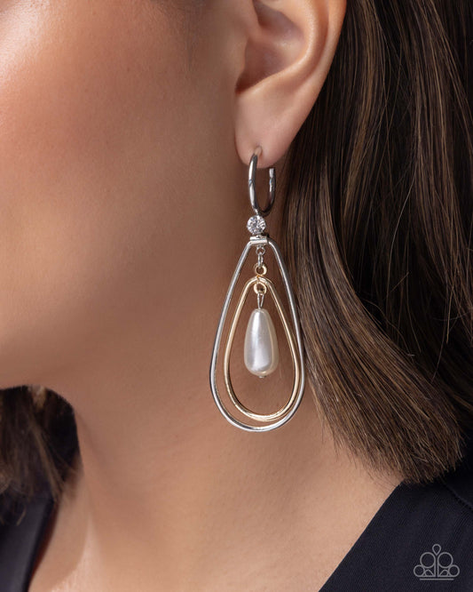 Colorful Composition Multi hoop earrings, alternate view