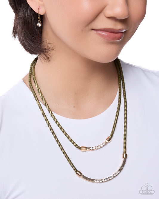 Radiant Ratio Brass statement necklace, alternate view