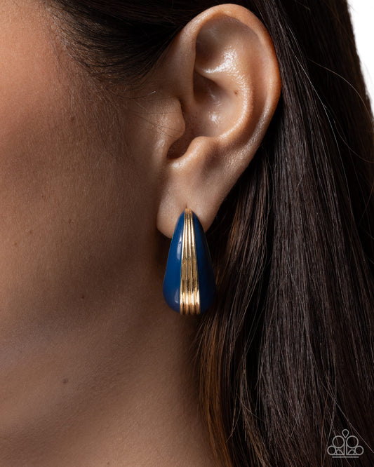 Nuanced Beginnings Blue hoop earrings, alternate view