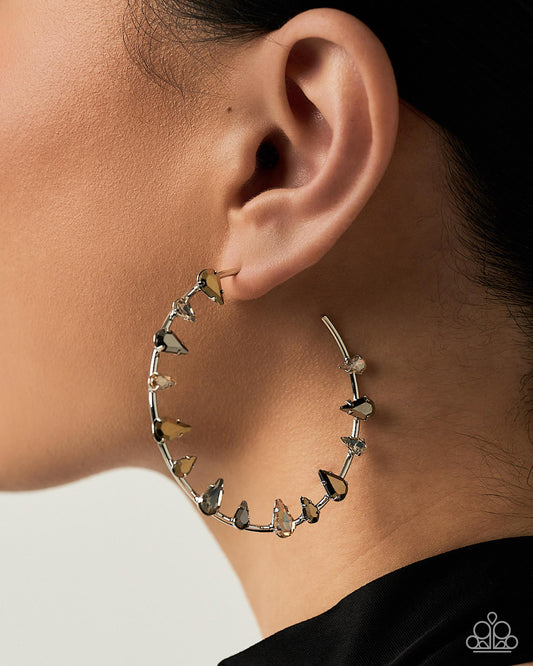 Modern Color Multi hoop earrings, alternate view