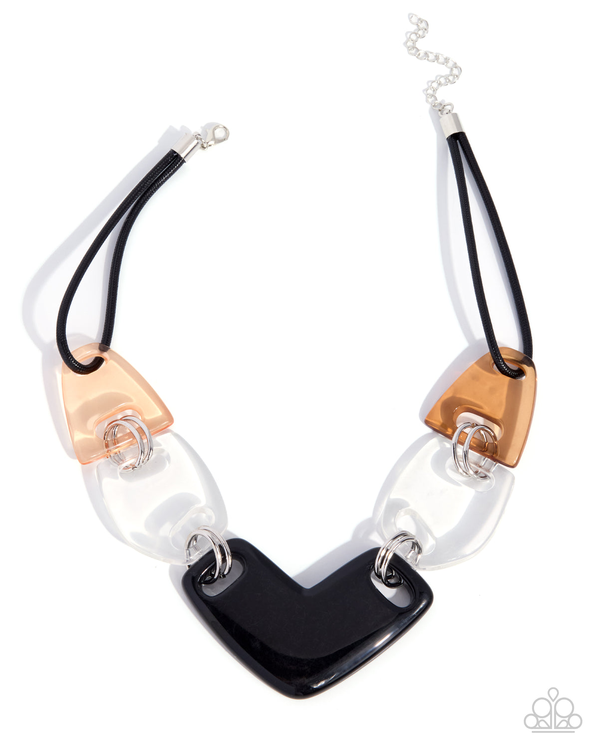 Rested in Radiance black abstract necklace with matching earrings
