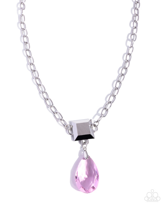 Square Sway Pink statement necklace