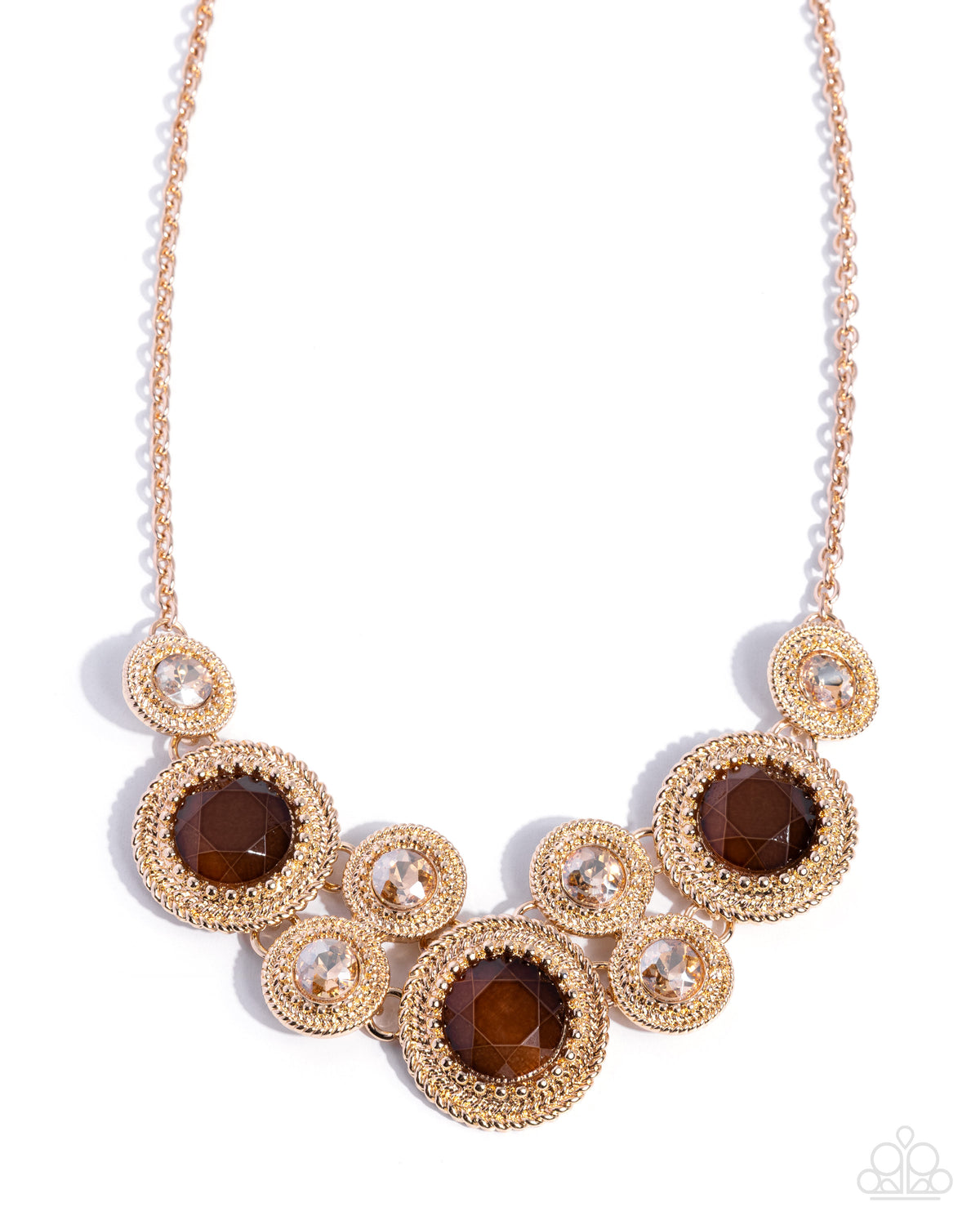 Ornate Opera - Brown | Brown Cats-Eye Statement Necklace - photo 1