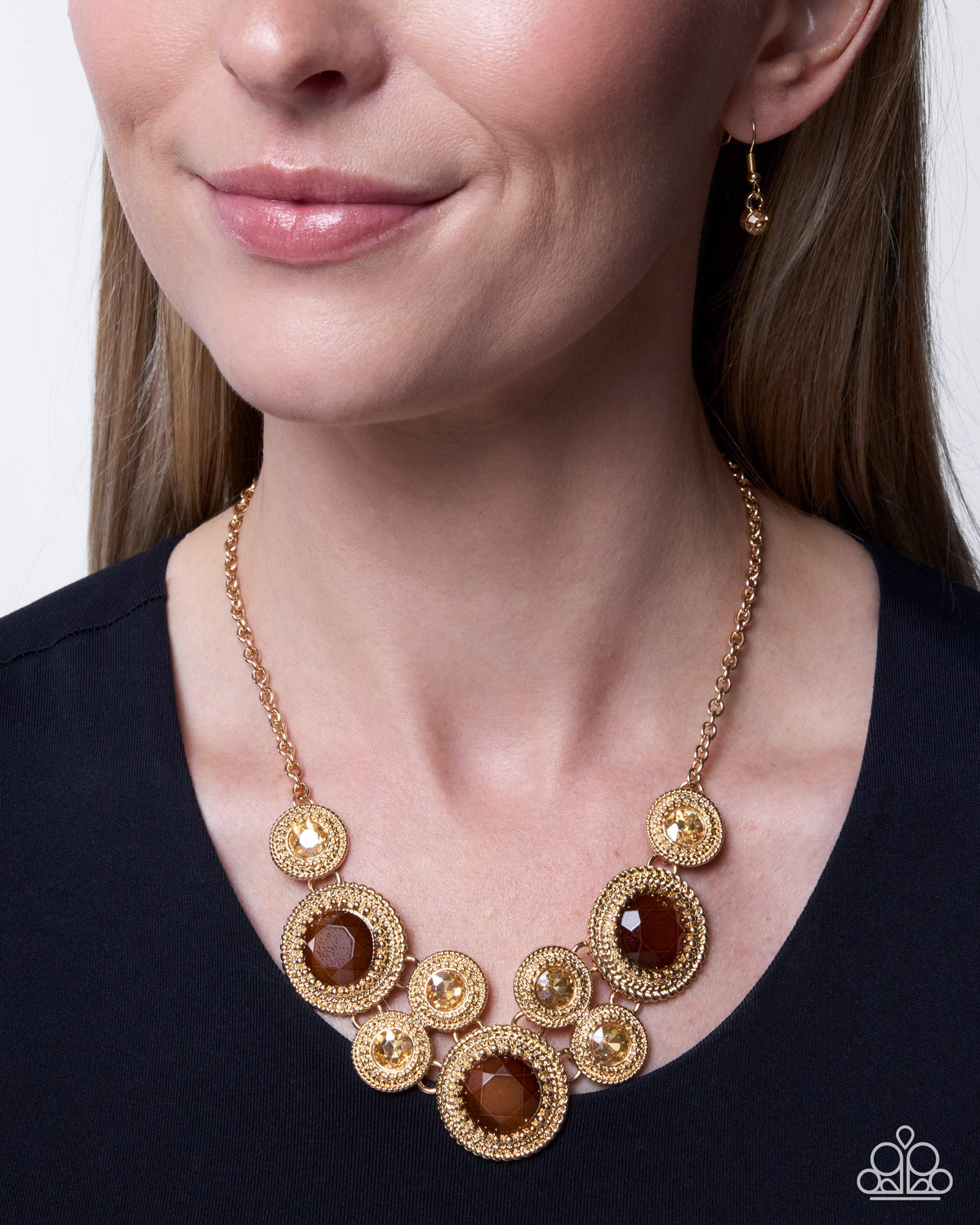 Ornate Opera - Brown | Brown Cats-Eye Statement Necklace - photo 2