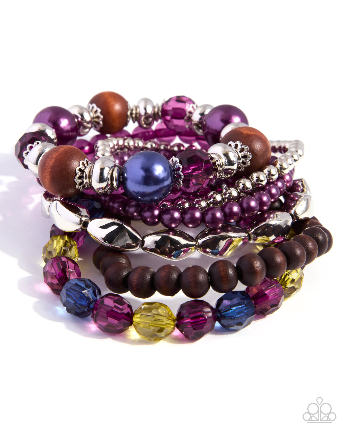 Dashing Delivery - Purple | Purple Beaded Stretch Bracelet Set - photo 1