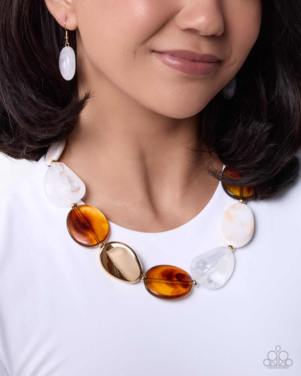 Stunning Spirals - Brown Beaded Necklace - product photo 2