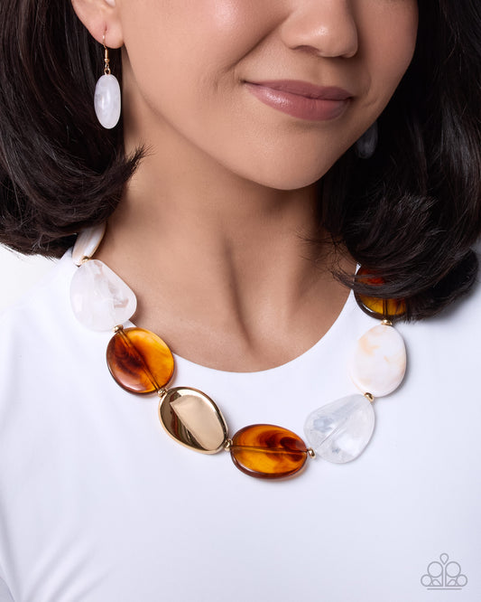 Stunning Spirals - Brown Beaded Necklace - product photo 2