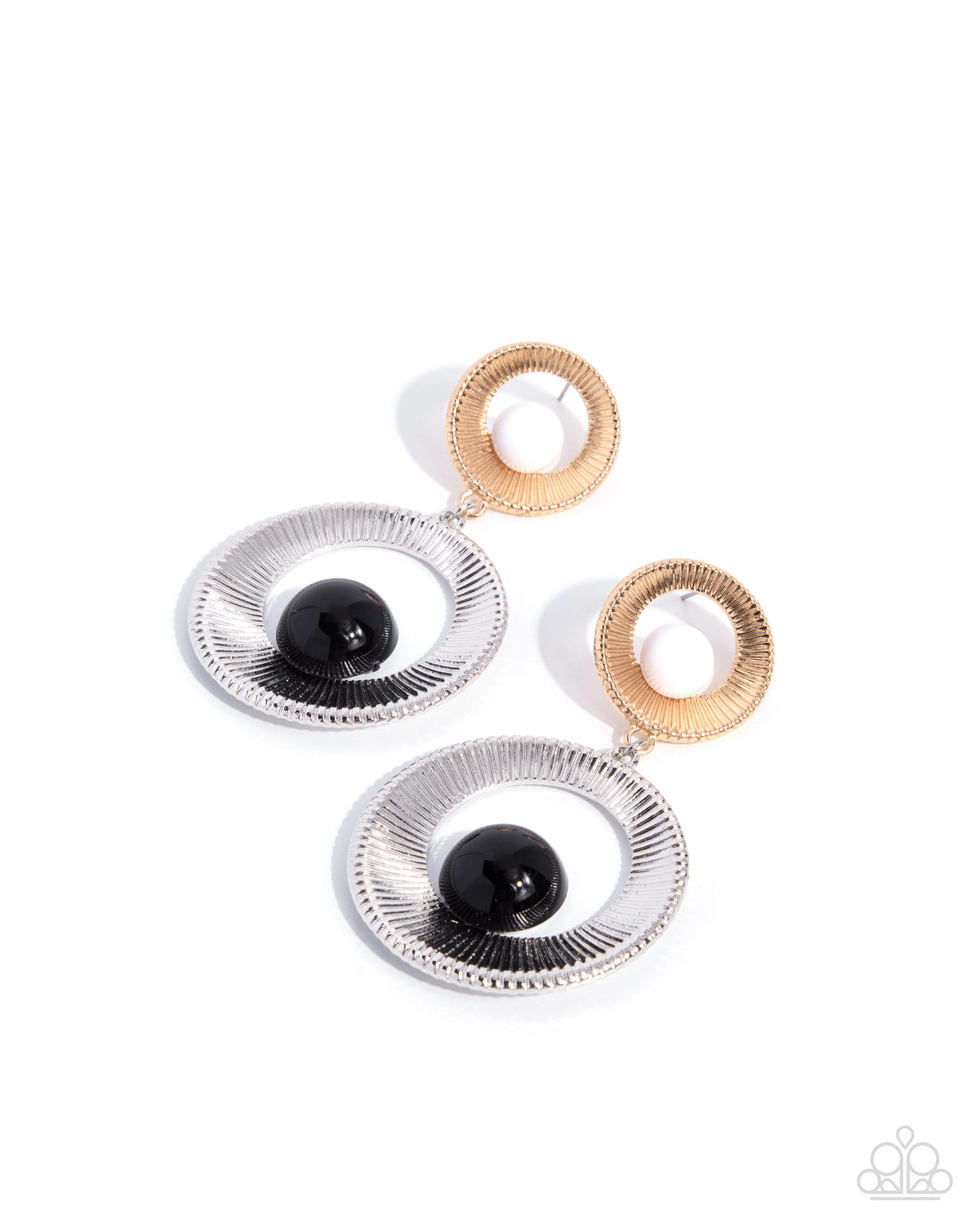 Retrospective Reaction gold and silver mixed-metal hoop earrings