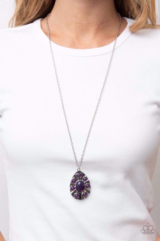 Blissfully Bohemian Necklace - Purple