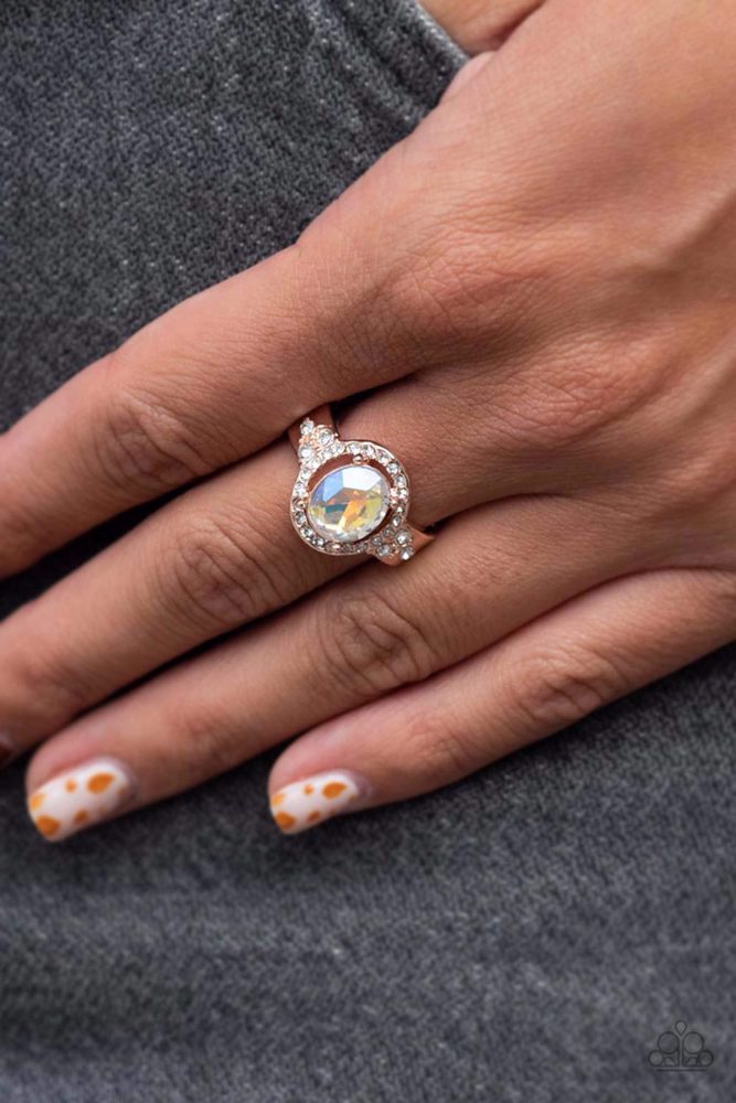 Dazzling I Dos Ring - Rose Gold