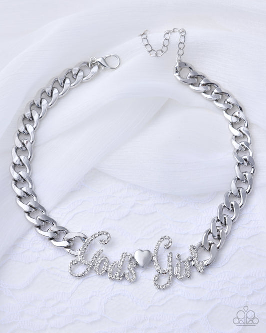 Shimmery Self-Worth Statement Necklace - Silver