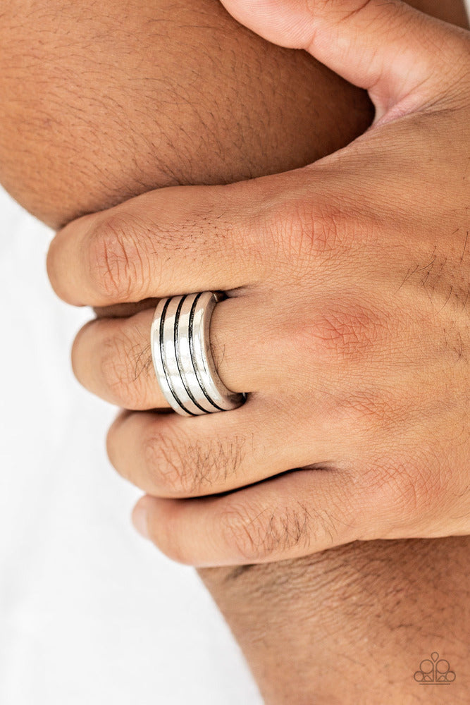 Zip Line Ring - Silver