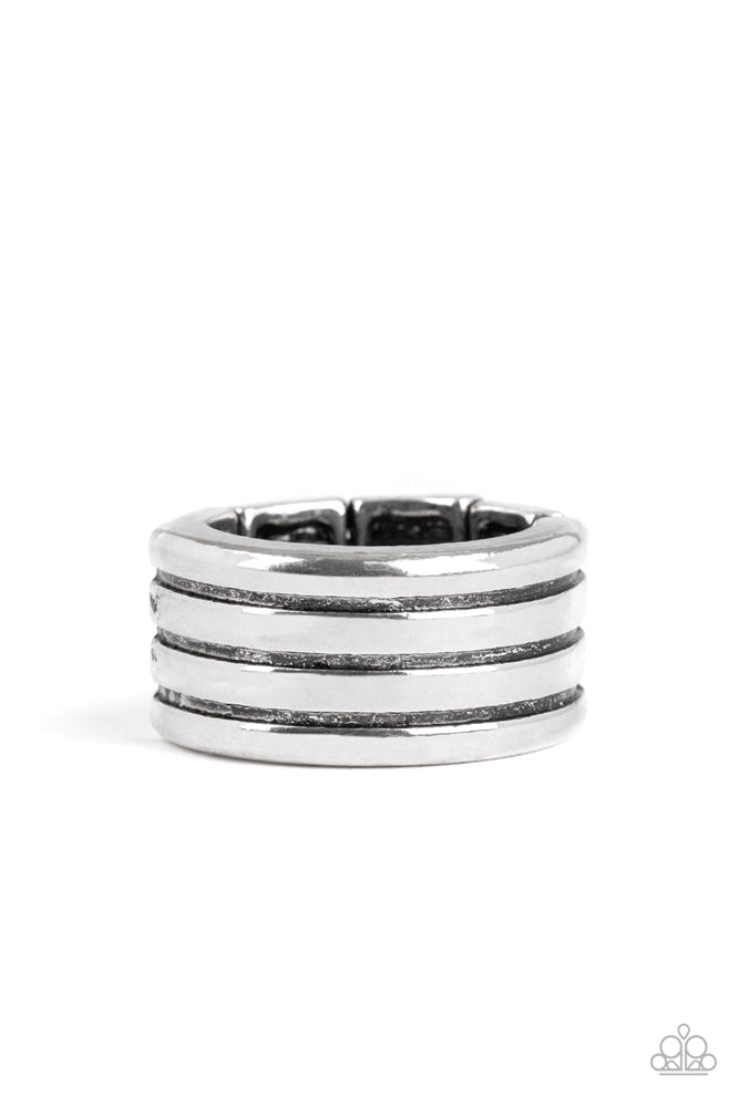 Zip Line Ring - Silver