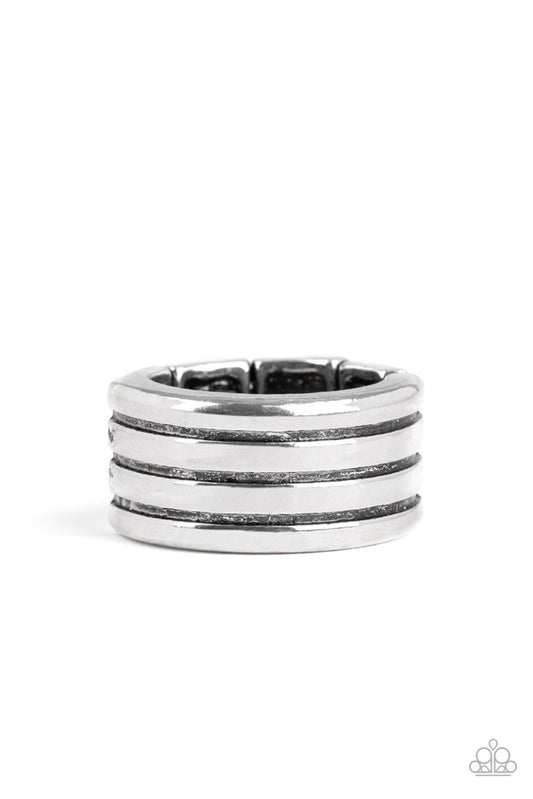 Zip Line Ring - Silver