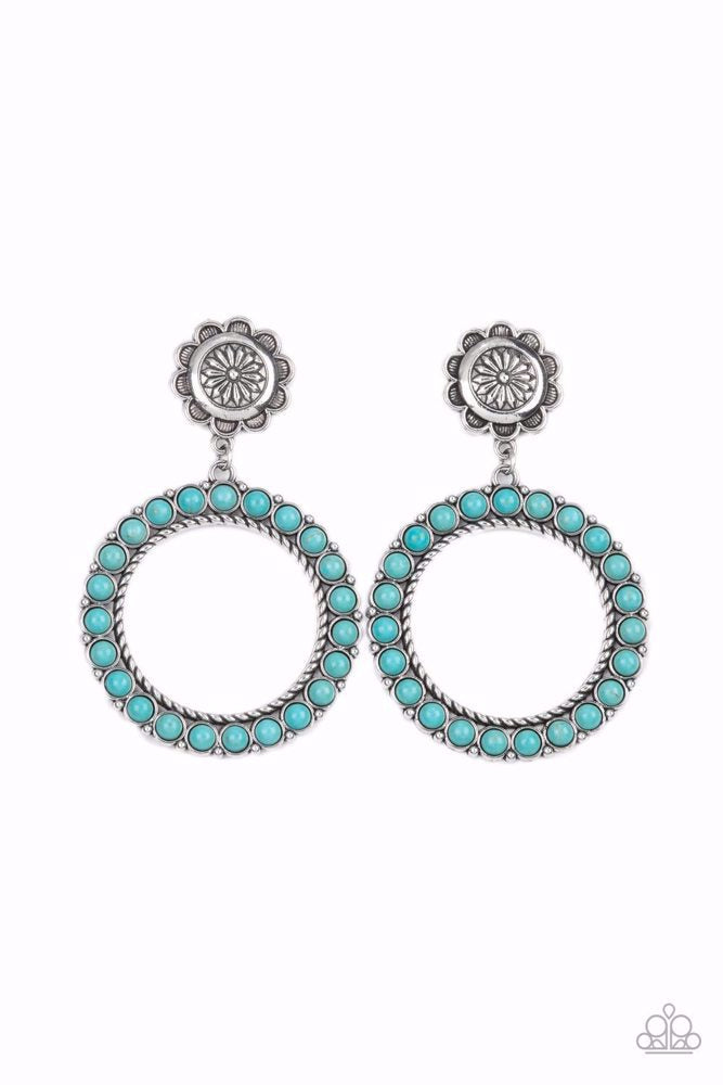 Playfully Prairie - Blue Earrings