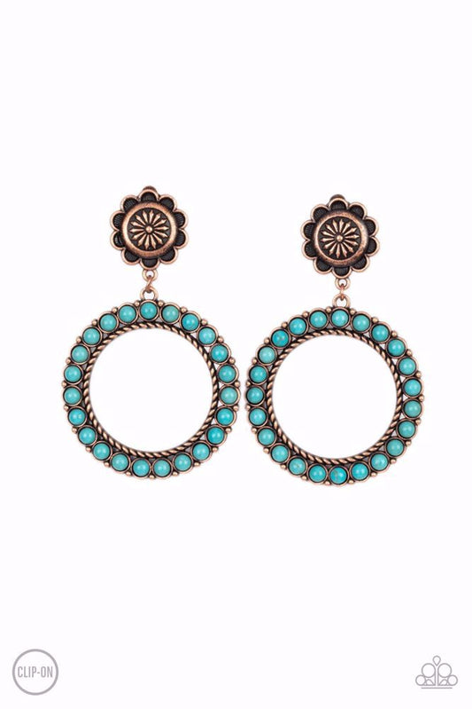 Playfully Prairie Earrings- Copper