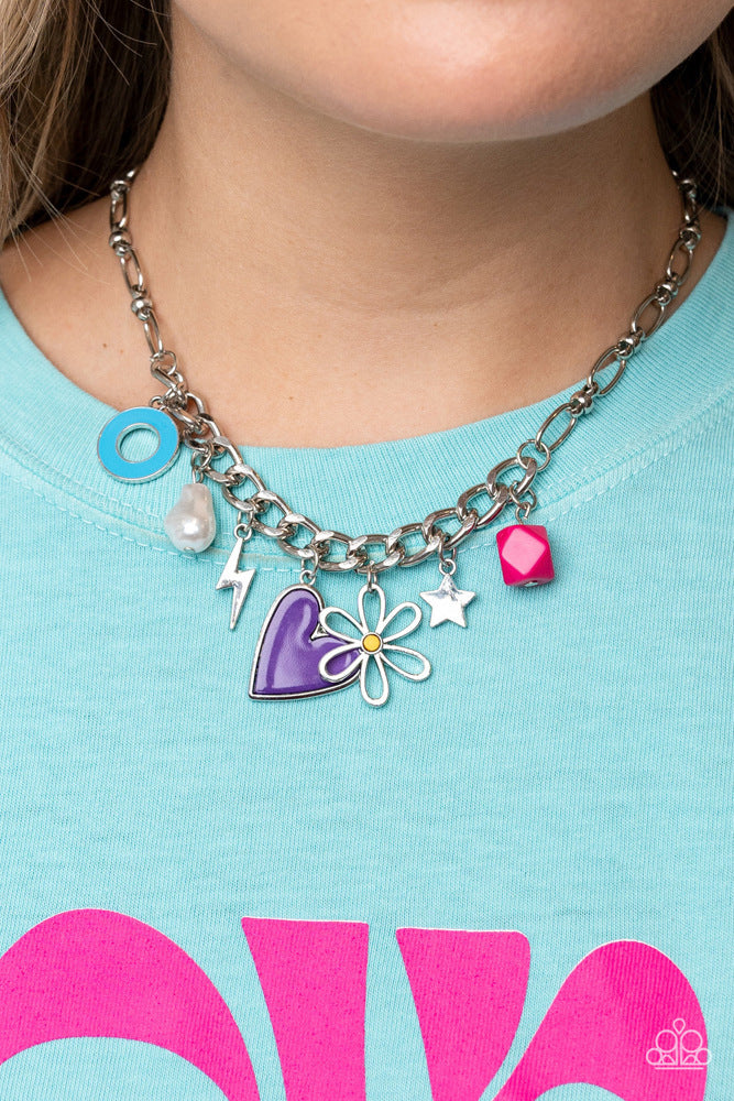 Living in CHARM-ony Necklace- Purple