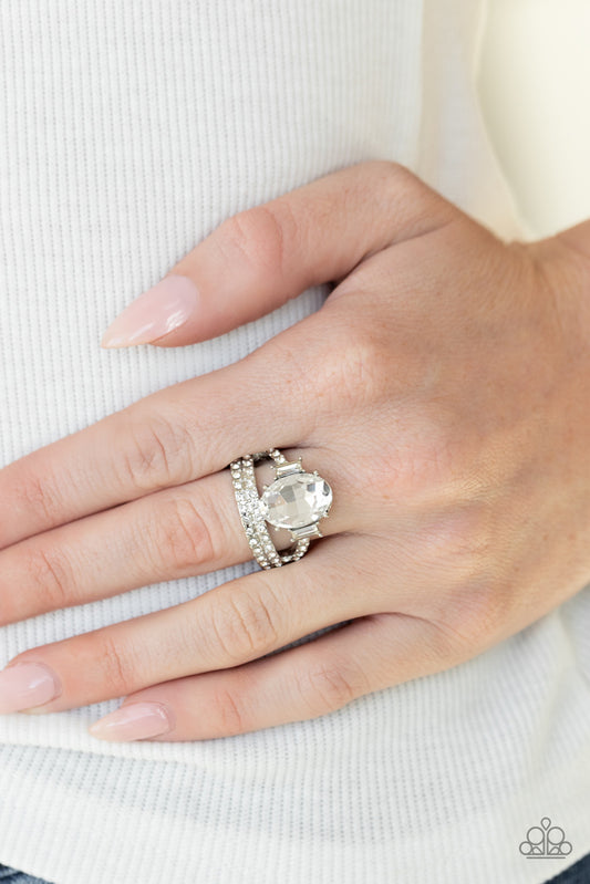 Bling Queen White statement ring, alternate view