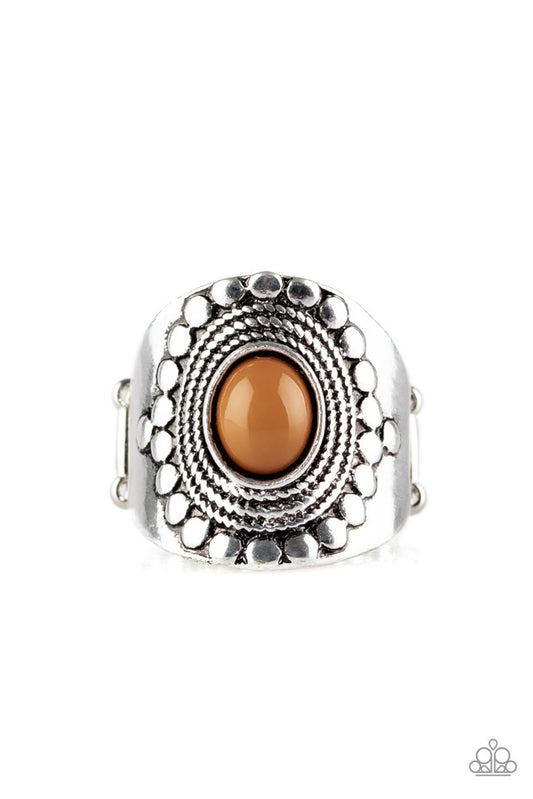 ZEN To One Brown statement ring, alternate view