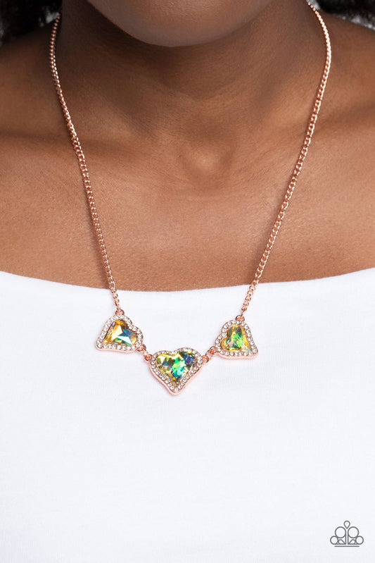 State of the HEART Copper statement necklace, alternate view