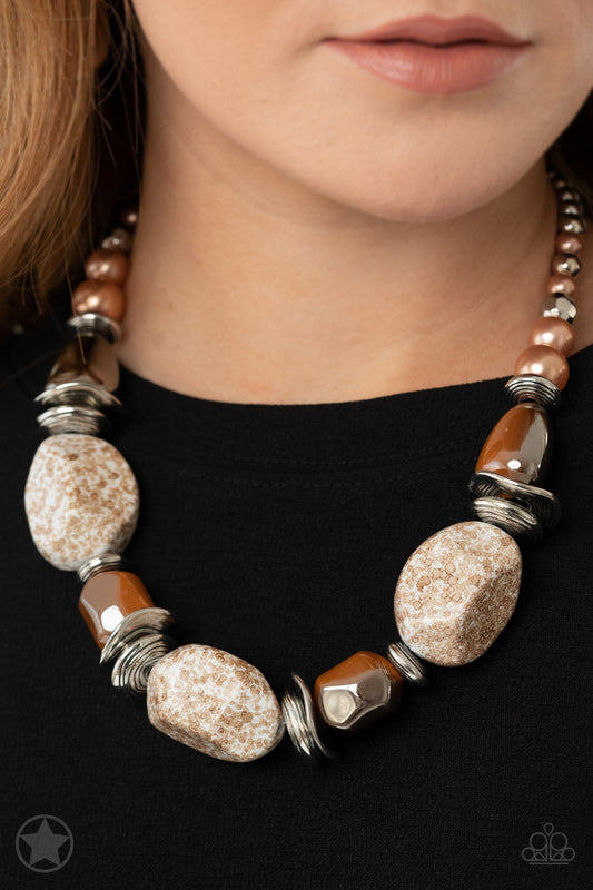 In Good Glazes Peach statement necklace, alternate view