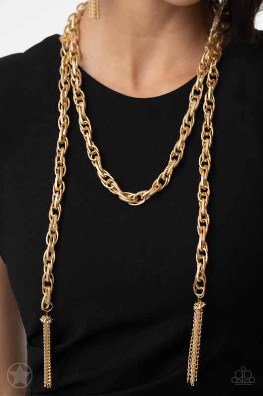 SCARFed for Attention Gold statement necklace, alternate view