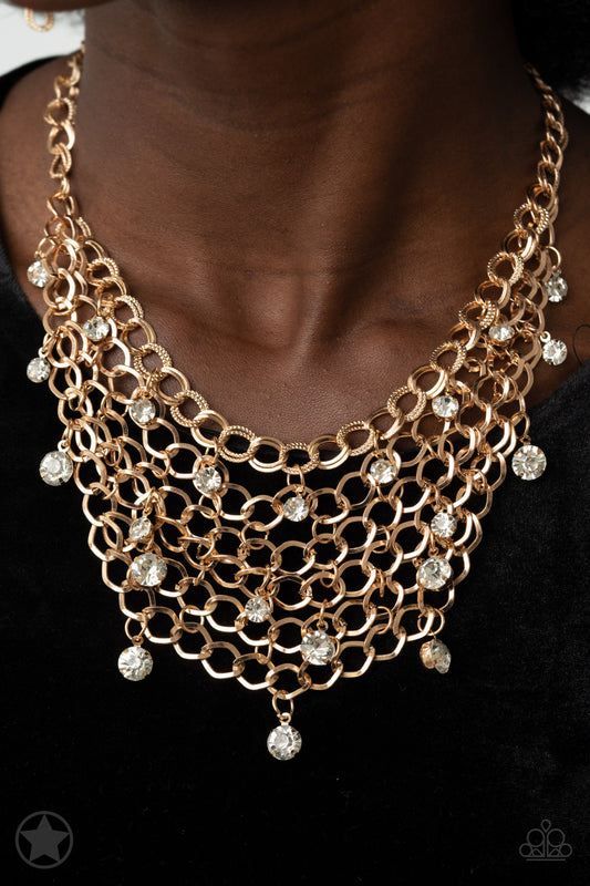 Fishing for Compliments Gold statement necklace, alternate view