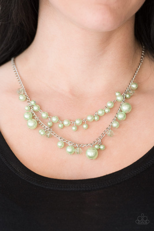 Blissfully Bridesmaid Green statement necklace, alternate view