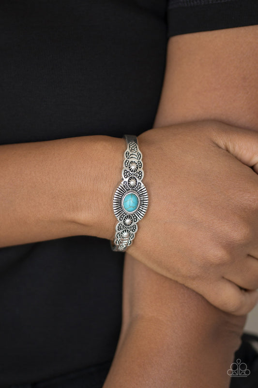 Wide Open Mesas Blue cuff bracelet, alternate view
