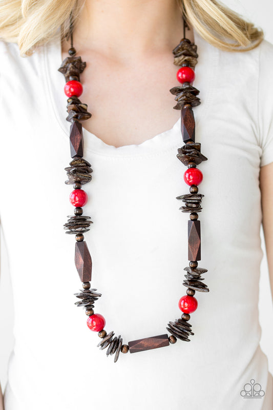 Cozumel Coast Red statement necklace, alternate view