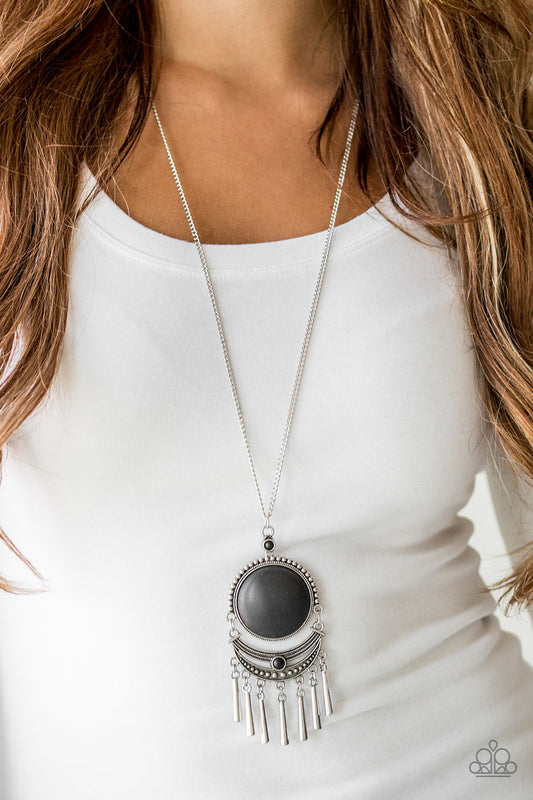 Rural Rustler Black pendant necklace, alternate view