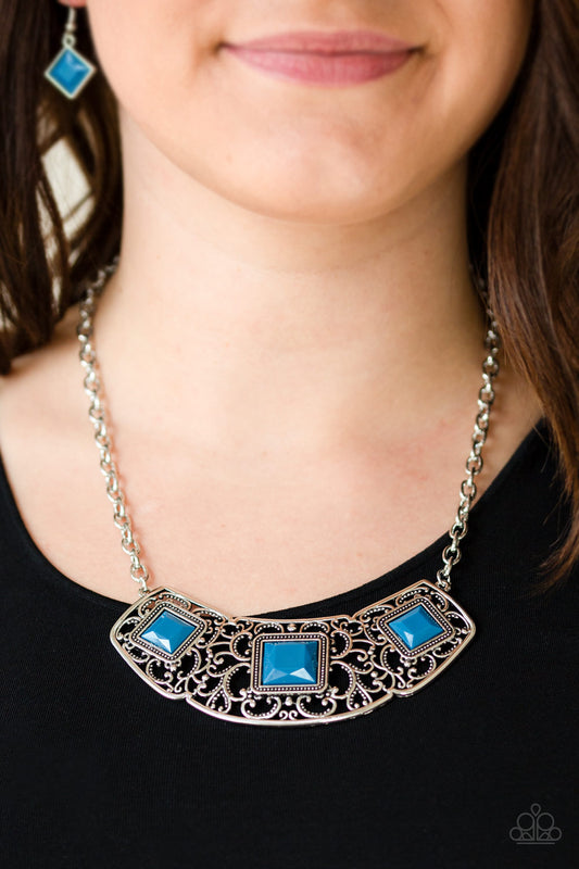 Feeling Inde-PENDANT Blue pendant necklace, alternate view