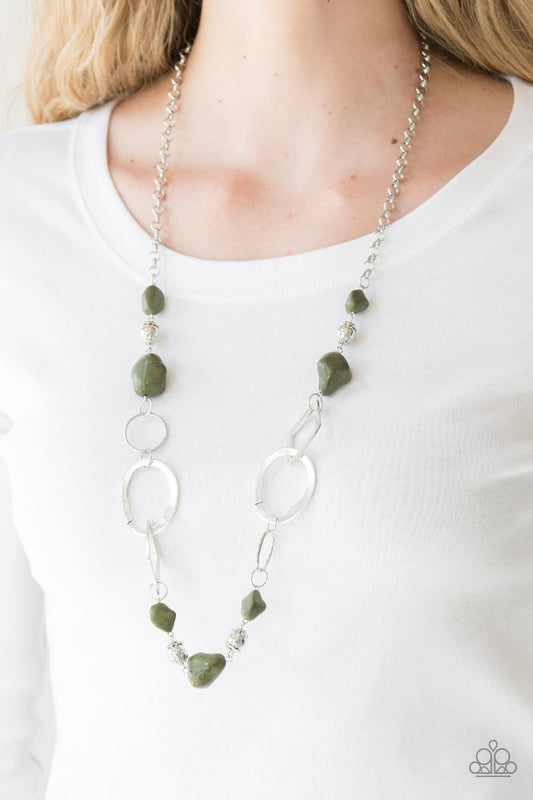 Thats TERRA-ific! Green statement necklace, alternate view