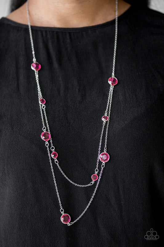 Raise Your Glass Pink statement necklace, alternate view