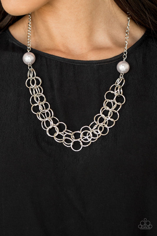 Daring Diva Silver statement necklace, alternate view