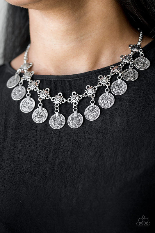 Walk The Plank Silver statement necklace, alternate view